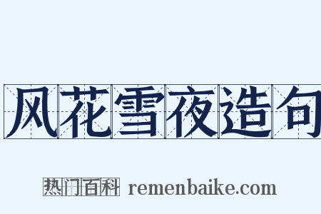 风花雪夜造句是什么意思的图片